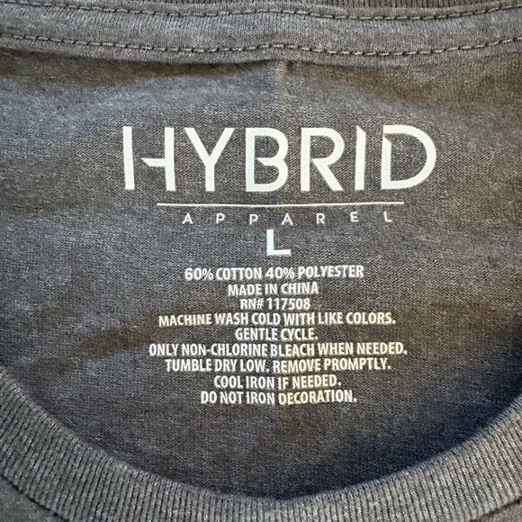 New Hybrid Apparel Gray Holiday Gingerbread Man "Oh Snap!” T-shirt Size Large - Picture 4 of 7